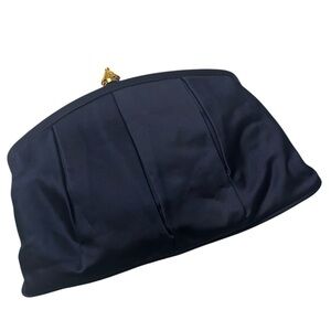 Saks Fifth Ave Blue Clutch with Mini Clutch